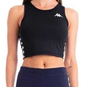 Kappa Black Sleeveless Top with White Logo